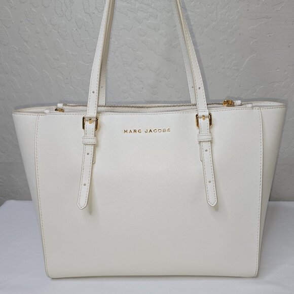 Marc Jacobs The Commuter Tote In Ivory Leather / Gold Hardware M0016410 - Picture 6 of 16